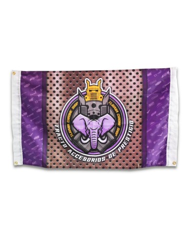 TCSBAN04 -BANDERA PURPLE TCS DE TELA 36" X 24"
