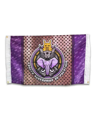 TCSBAN04 -BANDERA PURPLE TCS DE TELA 36" X 24"