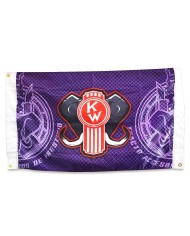 TCSBAN05 -BANDERA PURPLE KW DE TELA 36" X 24"