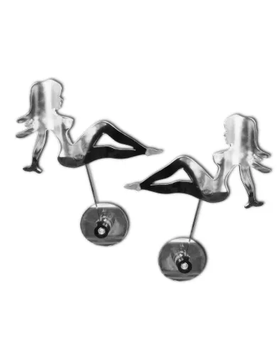 TCSWL02-Chrome waving ladies with suction cup