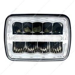UP34122-ULTRALIT - 9 High Power LED 5" X 7`" Rectangular Light With White Position Light Bar
