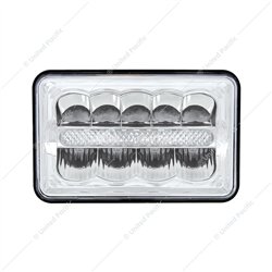 UP34125-ULTRALIT - 9 High Power LED 4" X 6" Rectangular Light With White Position Light Bar