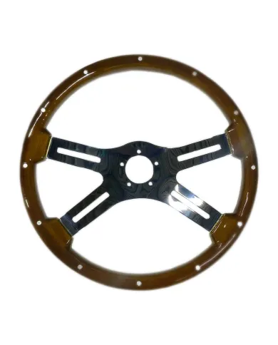 FSP811CH-DWA - 18" Chrome Dual Classic - Dark Wood Grip And Rivets