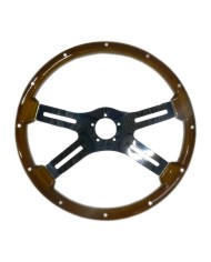 FSP811CH-DWA - 18" Chrome Dual Classic - Dark Wood Grip And Rivets