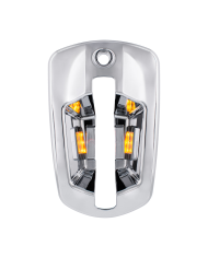 UP42534-6 LED Chrome Door Handle Cover For 2018-2026 Freightliner Cascadia - Driver, Amber LED
