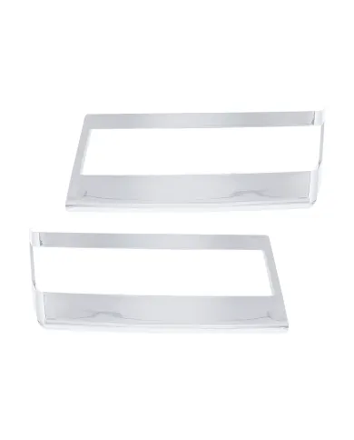 UP42442-Chrome Plastic Turn Signal Bezels For 2018-2026 Freightliner Cascadia (Pair)