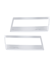 UP42442-Chrome Plastic Turn Signal Bezels For 2018-2026 Freightliner Cascadia (Pair)