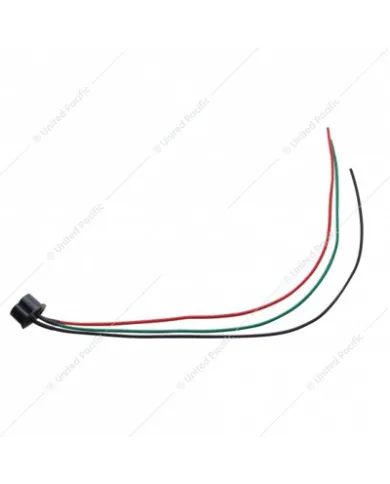 UP34222-3 Contact Female Headlight Pigtail For H4 Halogen Bulb (Bulk)