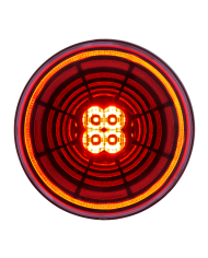 UP36564-13 LED 4" Round Abyss Light (Stop, Turn & Tail) - Red LED/Red Lens