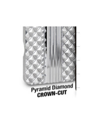 RWCRW235-6-KW  Aluminum Pedals  Pyramid Diamond Crown