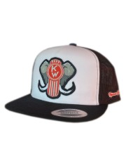 DLKG118  GORRA WHITE/BLACK PARCHE PLANCHADO TELA -KW118