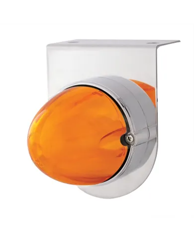 UP34416-Stainless Light Bracket With 9 LED Dual Function Watermelon GloLight - Amber LED/Amber Lens