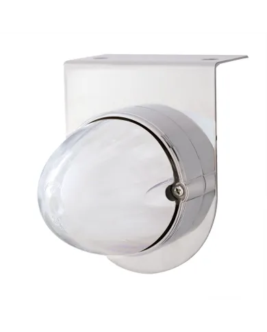 UP34418-Stainless Light Bracket With 9 LED Dual Function Watermelon GloLight - Amber LED/Clear Lens