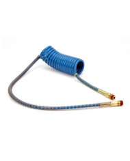 VLV022008-  15' COILED NYLON-SERVICE BLUE, 14" LEAD
