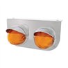 UP34420-SS Light Bracket With 2X 9 LED Dual Function Watermelon GloLight & Visors -Amber LED & Lens