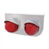 UP34421-SS Light Bracket With 2X 9 LED Dual Function Watermelon GloLight & Visors -Red LED & Lens