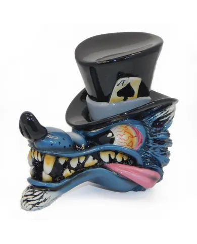VCSVC110 - Wolf in Top Hat - Black