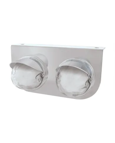 UP34423-SS Light Bracket With 2X 9 LED Dual Function Watermelon GloLight & Visors -Red LED/Clear Lens