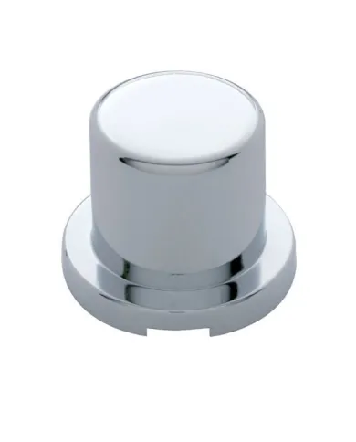 UP10758B-1-1/8" X 1-1/2" Chrome Plastic Flat Top Nut Cover - Push-On (Bulk)