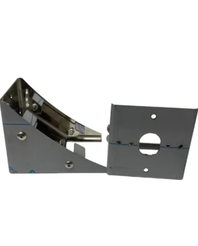 JMLSS-1032 - Stainless Peterbilt Fuel Tank Bracket w/ 1 WM Light Hole