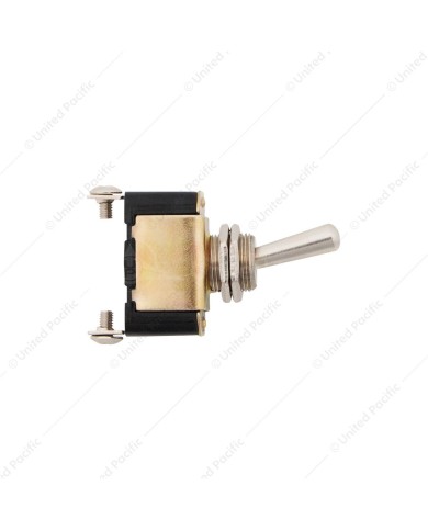 UP40001-2 Pin, 10 Amp - 12V DC On-Off Metal Toggle Switch With 2 Screw Terminals