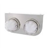 UP34426-Stainless Light Bracket With 2X 9 LED Dual Function Watermelon GloLight - Amber LED/Clear Lens