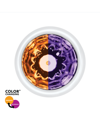 UP36280- Double Fury UltraBurst 9 LED Dual Function 1-1/2" Watermelon Clearance/Marker Light-Amber & Purple LED