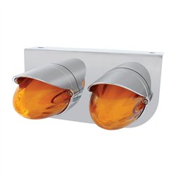 UP34450-SS Bracket With Two 9 LED Dual Function GloLight Watermelon Grakon 1000 Lights & Visors -Amber LED & Lens