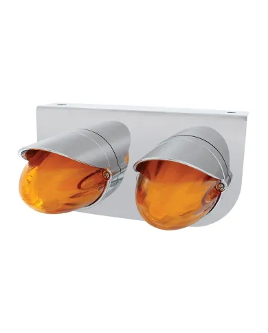 UP34450-SS Bracket With Two 9 LED Dual Function GloLight Watermelon Grakon 1000 Lights & Visors -Amber LED & Lens