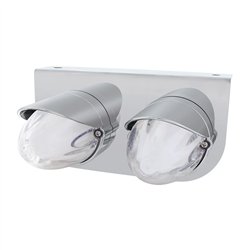 UP34451-SS Bracket With Two 9 LED Dual Function GloLight Watermelon Grakon 1000 Lights & Visors -Clear Lens