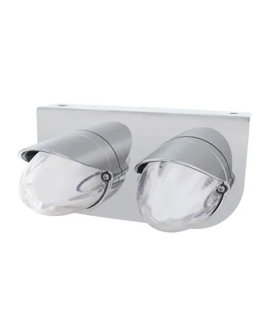 UP34451-SS Bracket With Two 9 LED Dual Function GloLight Watermelon Grakon 1000 Lights & Visors -Clear Lens