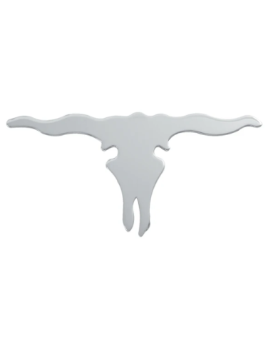 GG90222 - CR. LONG HORN SKULL W/ STUDS, 3-1/4"X6-5/8"