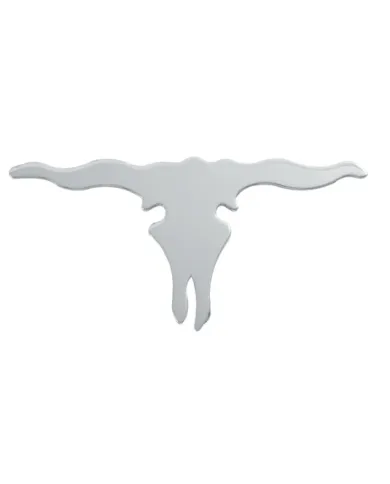 GG90222 - CR. LONG HORN SKULL W/ STUDS, 3-1/4"X6-5/8"