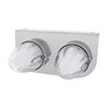 UP34453-Stainless Light Bracket With 2X 9 LED Dual Function Watermelon GloLight - Amber LED/Clear Lens