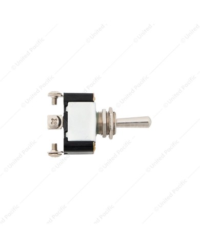 UP40002-3 Pin, 10 Amp - 12V DC On-Off-On Metal Toggle Switch With 3 Screw Terminals