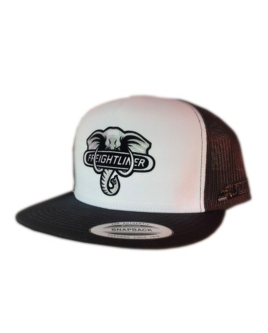 DLKG113- GORRA WHITE PARCHE PLANCHADO BLACK-FL113