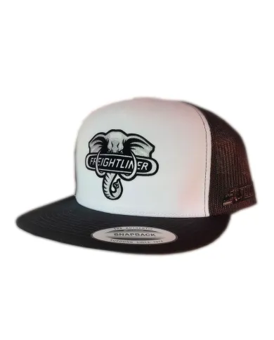 DLKG113- GORRA WHITE PARCHE PLANCHADO BLACK-FL113