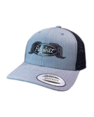 DLKP361- GORRA BLACK/HEATHER CURVA PARCHE PLANCHADO NEGRO PETERBILT