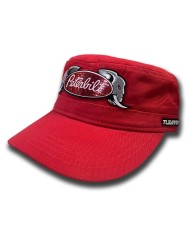 DLKG317-GORRA CUBANA PARCHE GLITTER RED PETERBILT