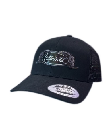 DLKG366-GORRA BLACK CURVA PARCHE PLANCHADO BLACK PETERBILT