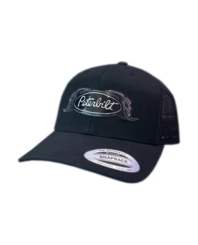 DLKG366-GORRA BLACK CURVA PARCHE PLANCHADO BLACK PETERBILT