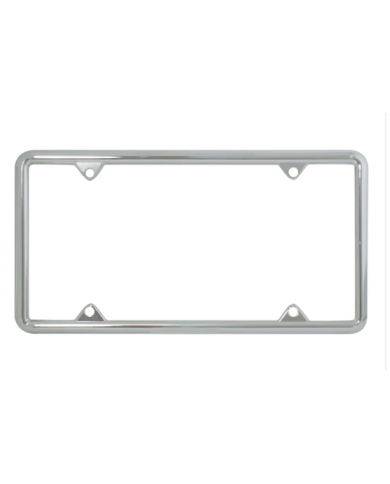 GG60061 - CR. DIE CAST LICENSE PLATE FRAME, PLAIN, 4 HOLES