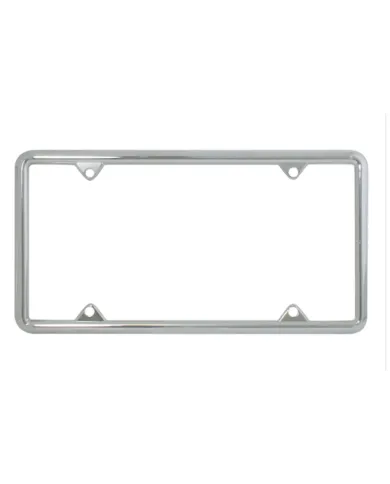 GG60061 - CR. DIE CAST LICENSE PLATE FRAME, PLAIN, 4 HOLES