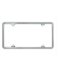 GG60061 - CR. DIE CAST LICENSE PLATE FRAME, PLAIN, 4 HOLES
