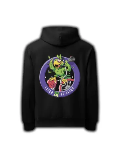 DLKS229- FULL-ZIP HOODIE BLACK PERICO LOCO -TCSS229