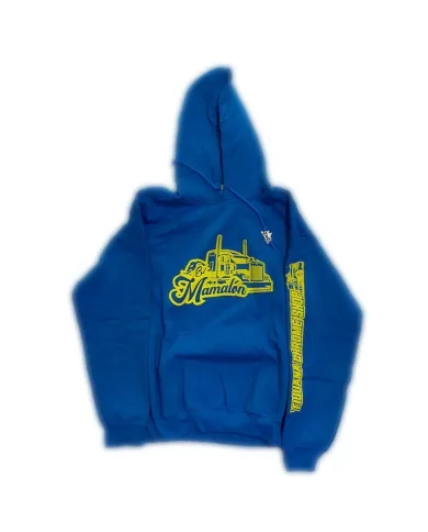 DLKS222- HOODIE AZURE BLUE-LOGO MAMALON-TCSS222
