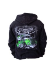 DLKS227- HOODIE BLACK KW GREEN W900