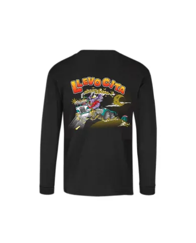 DLKP234-  TCS PLAYERA MANGA LARGA NEGRA LLEVO CITA