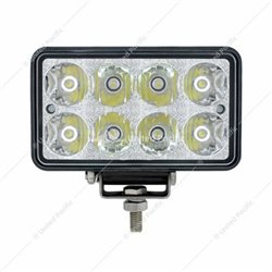 UP36507-8 High Power LED Rectangular Work Light With Chrome Reflector