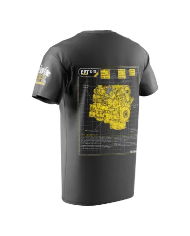 DLKP240- PLAYERA BLACK CATERPILLAR C-15 ENGINE